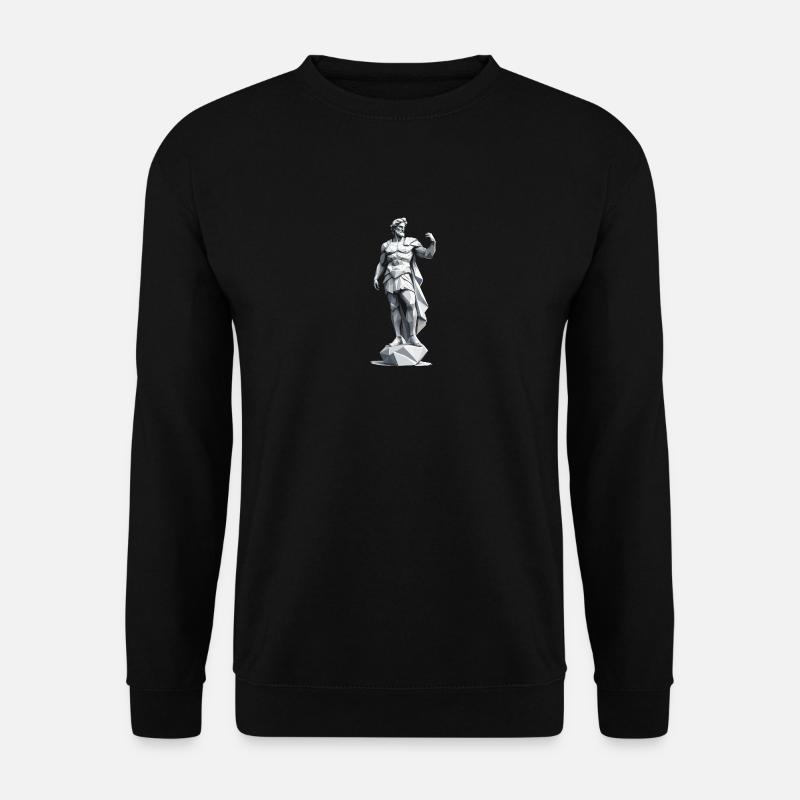 Griechischer Gott - Low Poly Design - Unisex Pullover - Schwarz