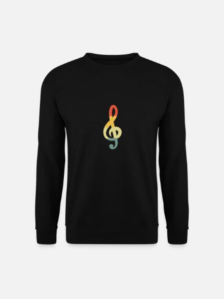 Violin clef Vintage Retro - Unisex Sweatshirt - black