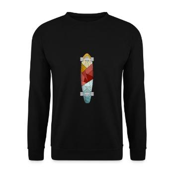 Longboard Board Cruiser Style - Unisex Sweatshirt - black - Front - Alina (178cm) & Michal (187cm)