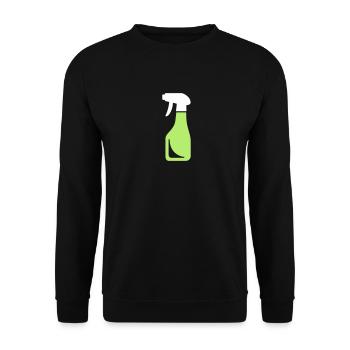 Sprühflasche - Unisex Pullover - Schwarz - Vorne - Alina (178cm) & Michal (187cm)