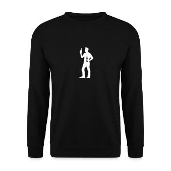 Silhouette buvant de la bière - Sweat-shirt Unisexe - noir - Devant - Alina (178cm) & Michal (187cm)
