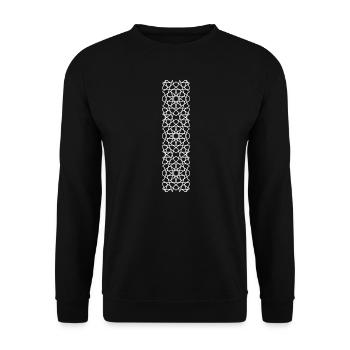 BOHEMIAN wax PATTERN - Unisex Sweatshirt - black - Front - Alina (178cm) & Michal (187cm)