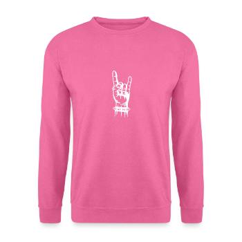 Rock Hand Musique - Sweat-shirt Unisexe - rose - Devant