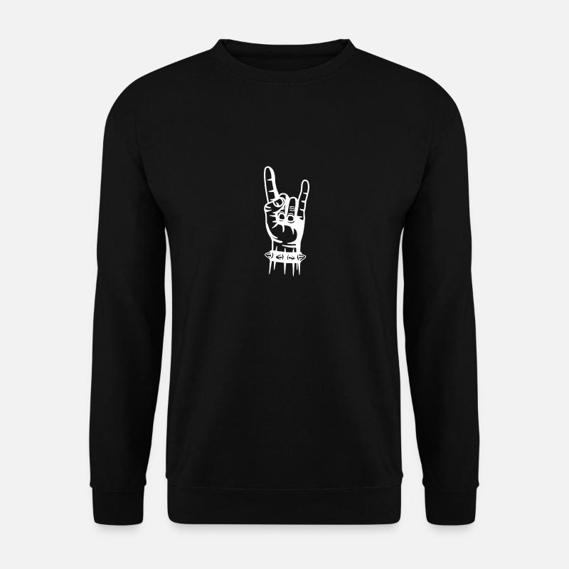 Rock Hand Musik - Unisex Pullover - Schwarz