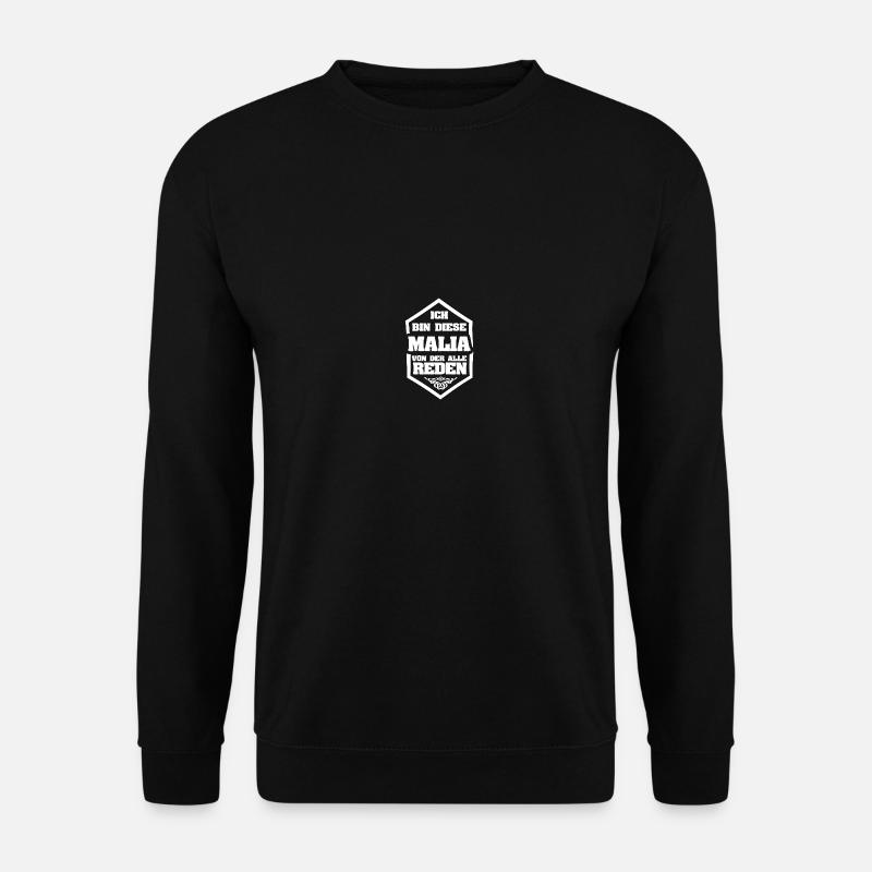 Malia als Rufname - Unisex Pullover - Schwarz