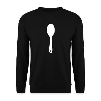 Cooking Spoon Icon White Gift Chef Cooking - Unisex Sweatshirt - black - Front - Alina (178cm) & Michal (187cm)