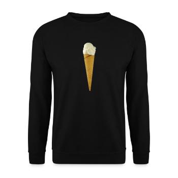ice cream ice cream restaurant ice cream sundae50 - Unisex Sweatshirt - black - Front - Alina (178cm) & Michal (187cm)