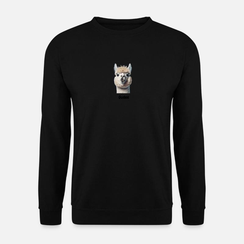 Ein lustiges Lama sagt Gudee - Unisex Pullover - Schwarz