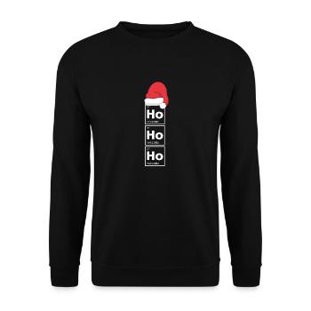 Ho Ho Ho - Unisex Sweatshirt - black - Front - Alina (178cm) & Michal (187cm)