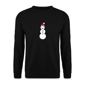 Snowman - Unisex Pullover - Schwarz - Vorne - Alina (178cm) & Michal (187cm)