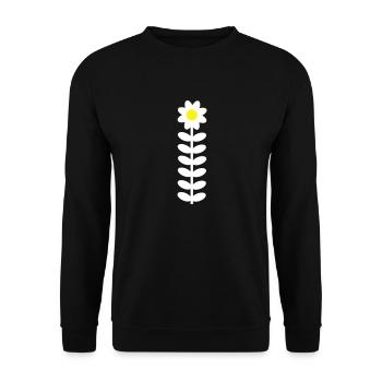 Petite Fleur Marguerite Blanche Décorative Belle Nature - Sweat-shirt Unisexe - noir - Devant - Alina (178cm) & Michal (187cm)