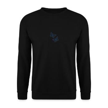 Butterflies - Unisex Sweatshirt - black - Front - Alina (178cm) & Michal (187cm)