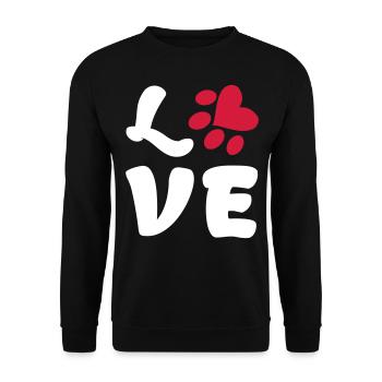 LOVE DOGS - Unisex Sweatshirt - black - Front - Alina (178cm) & Michal (187cm)