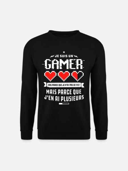 T-shirt Gamer - Sweat-shirt Unisexe - noir