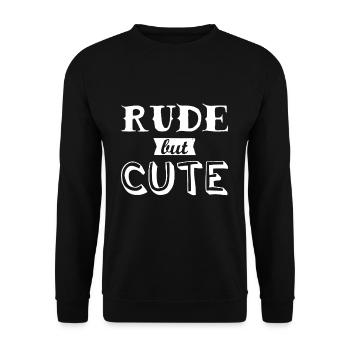 Grossier, mais mignon - Sweat-shirt Unisexe - noir - Devant - Alina (178cm) & Michal (187cm)