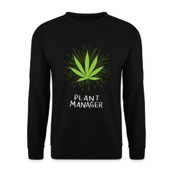 Plant Manager Cannabis Marijuana THC CBD Weed Hemp - Unisex Sweatshirt - black - Front - Alina (178cm) & Michal (187cm)