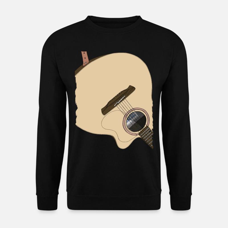 Gitarre auf dem Rücken - Unisex Pullover - Schwarz