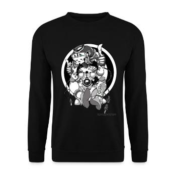 Cyborg 23 - Unisex Sweatshirt - black - Front - Alina (178cm) & Michal (187cm)