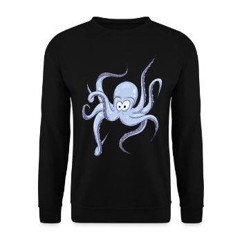 Cadeau de mer drôle de pieuvre poulpe - Sweat-shirt Unisexe - noir - Devant - Alina (178cm) & Michal (187cm)