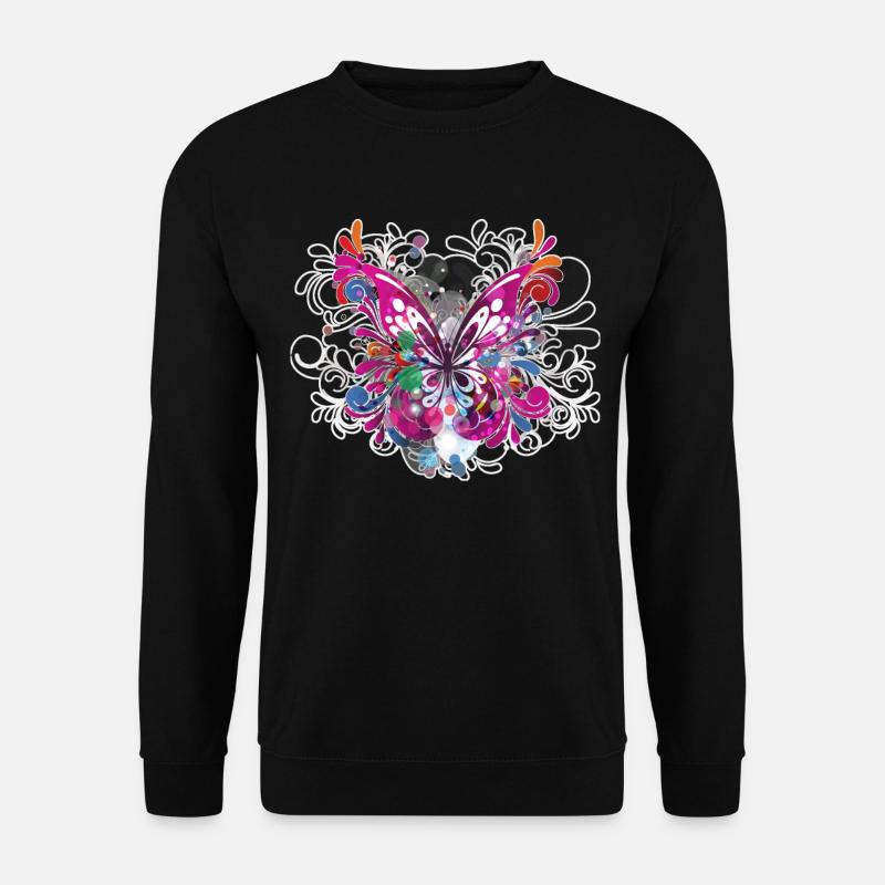 Schmetterling Schmetterling Züchter - Unisex Pullover - Schwarz