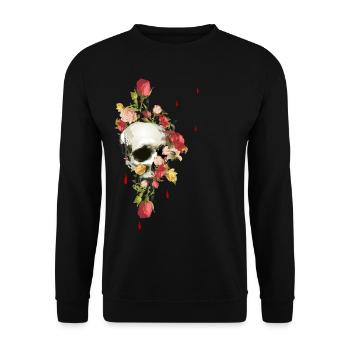 Totenkopf - Unisex Pullover - Schwarz - Vorne - Alina (178cm) & Michal (187cm)