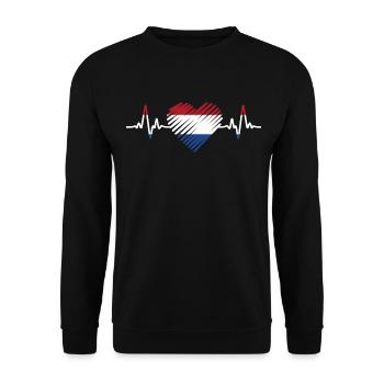 Netherlands - Unisex Sweatshirt - black - Front - Alina (178cm) & Michal (187cm)
