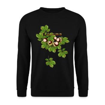 Autumn, chestnuts - Unisex Sweatshirt - black - Front - Alina (178cm) & Michal (187cm)