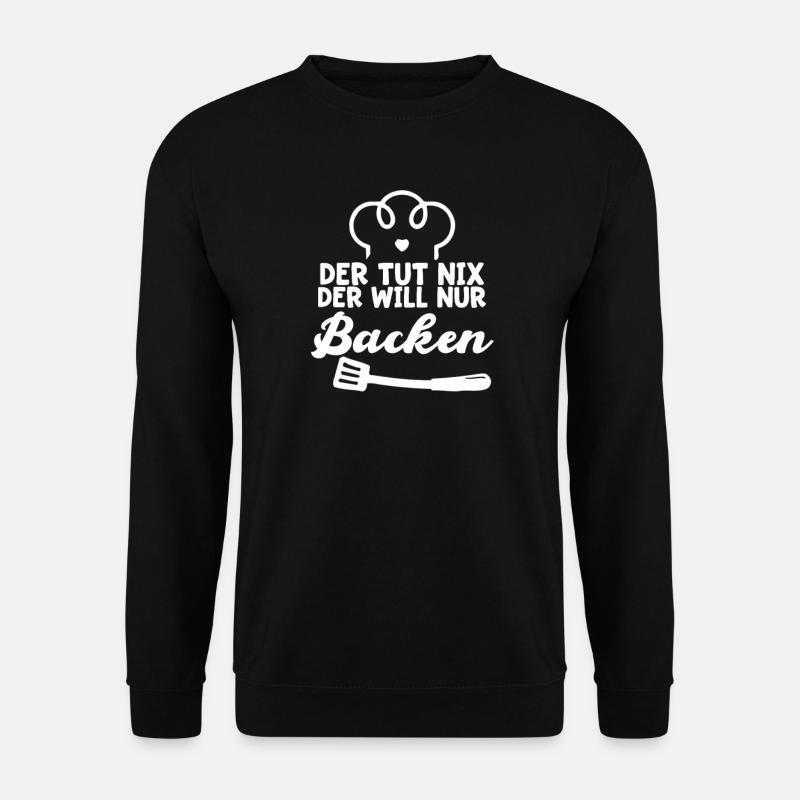 Kekse backen Bäcker - Unisex Pullover - Schwarz