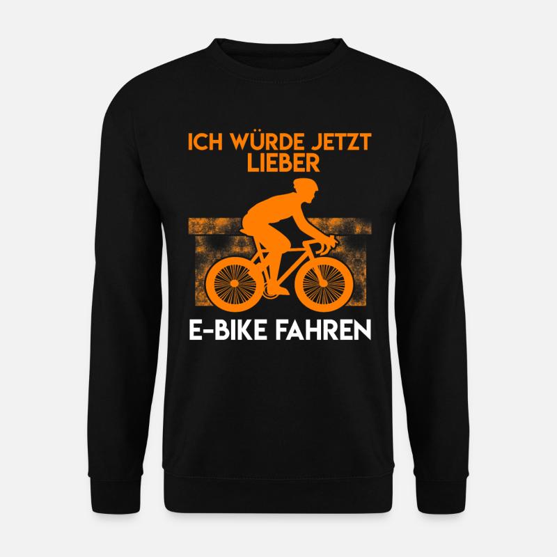 E-Biker E Bike Fahrer - Unisex Pullover - Schwarz