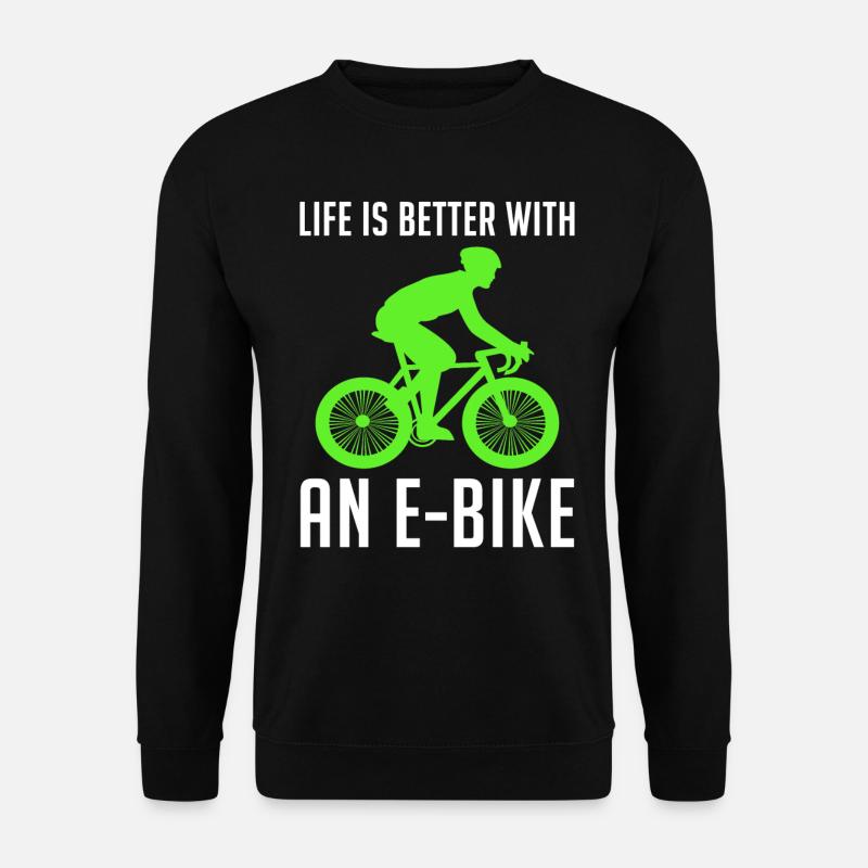 E-Biker E Bike Fahrer - Unisex Pullover - Schwarz