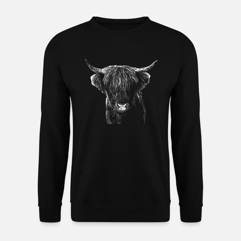 Hochland Rind Highland Cattle - Unisex Pullover - Schwarz