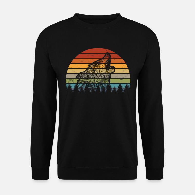 Böser Wolf Mond Wölfe - Unisex Pullover - Schwarz
