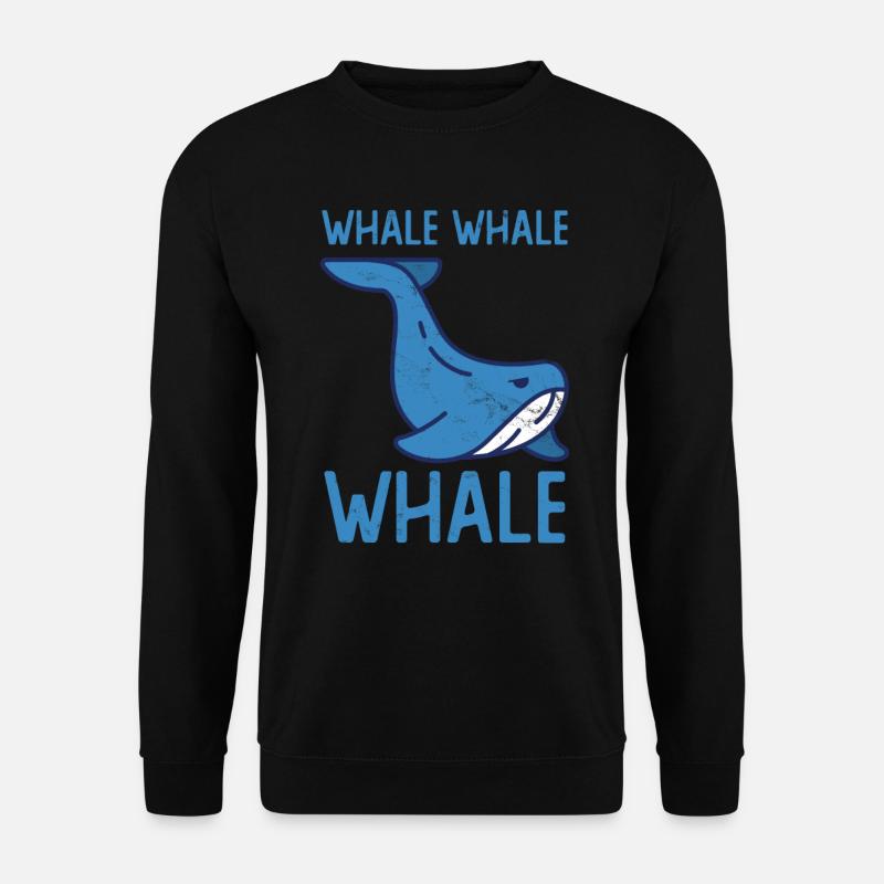 Whale Whale Orca Blue Whale Whales Dolphin - Unisex Sweatshirt - black
