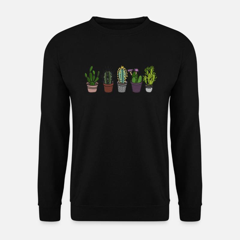 Kaktee Kaktus Pflanze Sukkulenten - Unisex Pullover - Schwarz