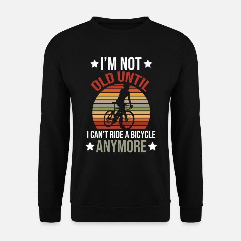 Alter Mann Fahrrad - Unisex Pullover - Schwarz