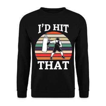 Boxing Boxer Boxer Boxing Match Boxing Training - Unisex Sweatshirt - black - Front - Alina (178cm) & Michal (187cm)