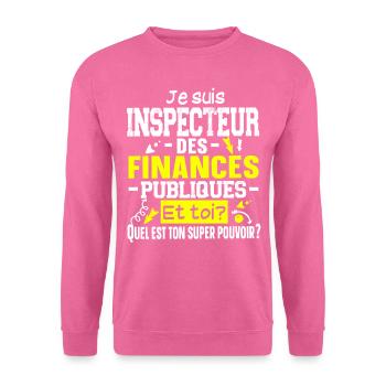 Inspecteur Finances Publiques Impôts Métier - Sweat-shirt Unisexe - rose - Devant