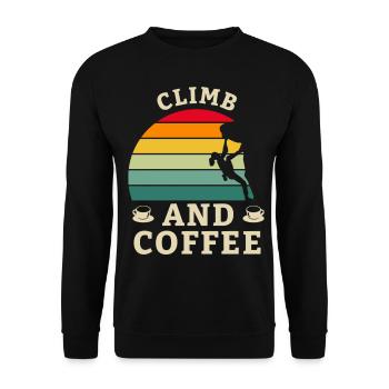 Boulder Climbing Mountaineering Rock Climbing Gift - Unisex Sweatshirt - black - Front - Alina (178cm) & Michal (187cm)