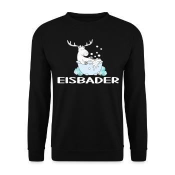 eisbader cool arktis winterbad eischwimmen arktis - Unisex Pullover - Schwarz - Vorne - Alina (178cm) & Michal (187cm)