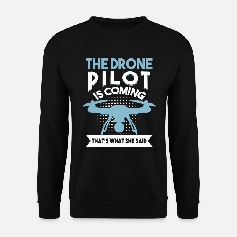 Pilote de drone Quadcopter - Sweat-shirt Unisexe - noir