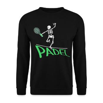 padel tennis paddle padel player padeltennis padel - Unisex Sweatshirt - black - Front - Alina (178cm) & Michal (187cm)
