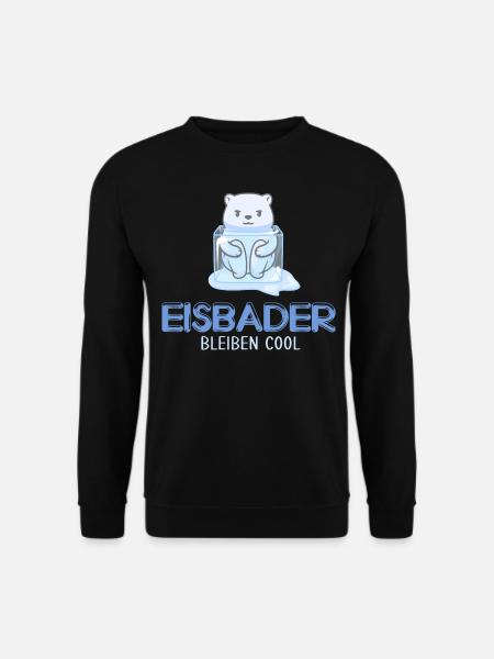eisbaden eisloch pudelmütze jagertee eisbader - Unisex Pullover - Schwarz