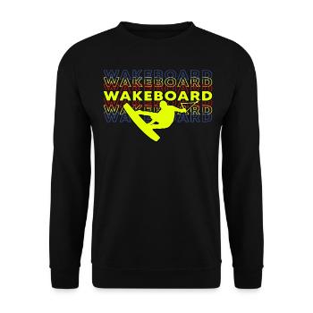 wakeboard wakeboarder-style - Unisex Sweatshirt - black - Front - Alina (178cm) & Michal (187cm)