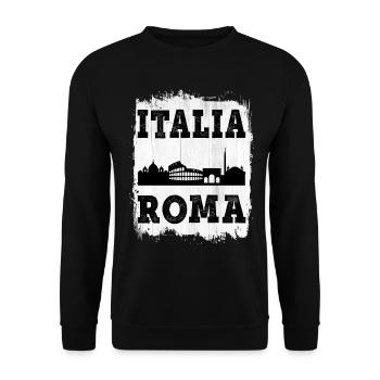 Rome Roma Italy City Skyline Summer Home Love - Unisex Sweatshirt - black - Front - Alina (178cm) & Michal (187cm)