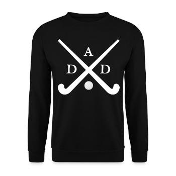 hockey sur gazon hockey sur gazon hockey sur gazon-papa joueurs de hockey - Sweat-shirt Unisexe - noir - Devant - Alina (178cm) & Michal (187cm)