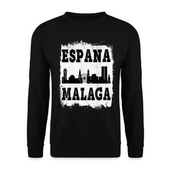 Malaga Spain City Skyline Summer Home Love - Unisex Sweatshirt - black - Front - Alina (178cm) & Michal (187cm)