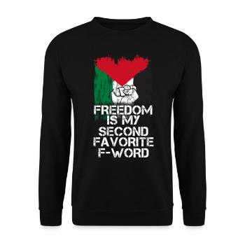 Palestine Tshirt Hommes Enfants Femmes Palestine - Sweat-shirt Unisexe - noir - Devant - Alina (178cm) & Michal (187cm)