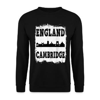 Cambridge Angleterre UK City Skyline Accueil Amour - Sweat-shirt Unisexe - noir - Devant - Alina (178cm) & Michal (187cm)