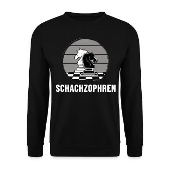 schach schachbrett schachspieler schachmatt - Unisex Pullover - Schwarz - Vorne - Alina (178cm) & Michal (187cm)