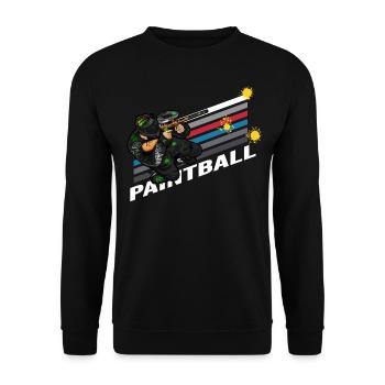 paintball gotcha markierer paintballer - Unisex Sweatshirt - black - Front - Alina (178cm) & Michal (187cm)